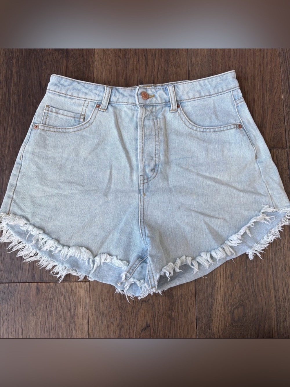 Wild Fable Cut Off Distressed High Rise Button Fly Jean Shorts 6 Beach Festival